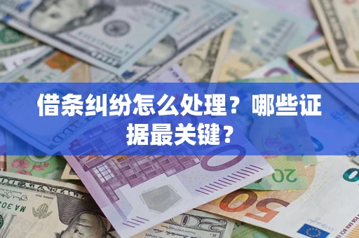 武汉借条纠纷怎么处理？哪些证据最关键？