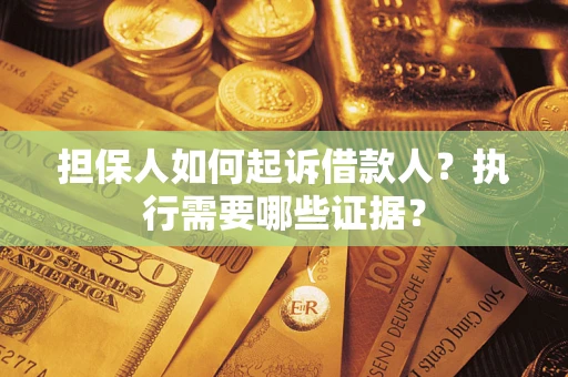 武汉担保人如何起诉借款人？执行需要哪些证据？