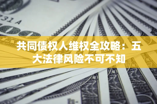 武汉共同债权人维权全攻略：五大法律风险不可不知