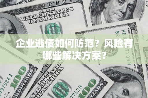 武汉企业逃债如何防范？风险有哪些解决方案？