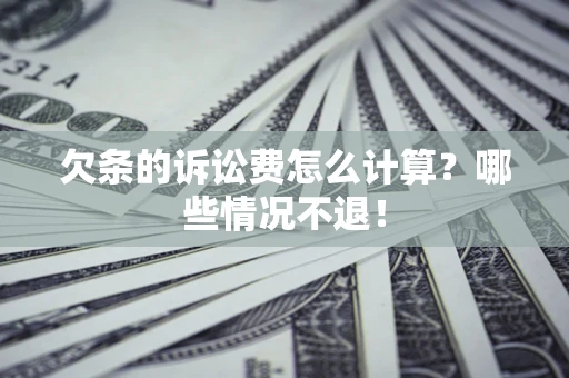 武汉欠条的诉讼费怎么计算?哪些情况不退! 武汉欠条的诉讼费怎么计算?哪些情况不退!