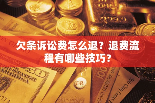 武汉欠条诉讼费怎么退？退费流程有哪些技巧？