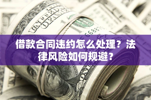 武汉借款合同违约怎么处理？法律风险如何规避？
