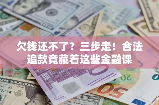 武汉欠钱还不了？三步走！合法追款竟藏着这些金融课